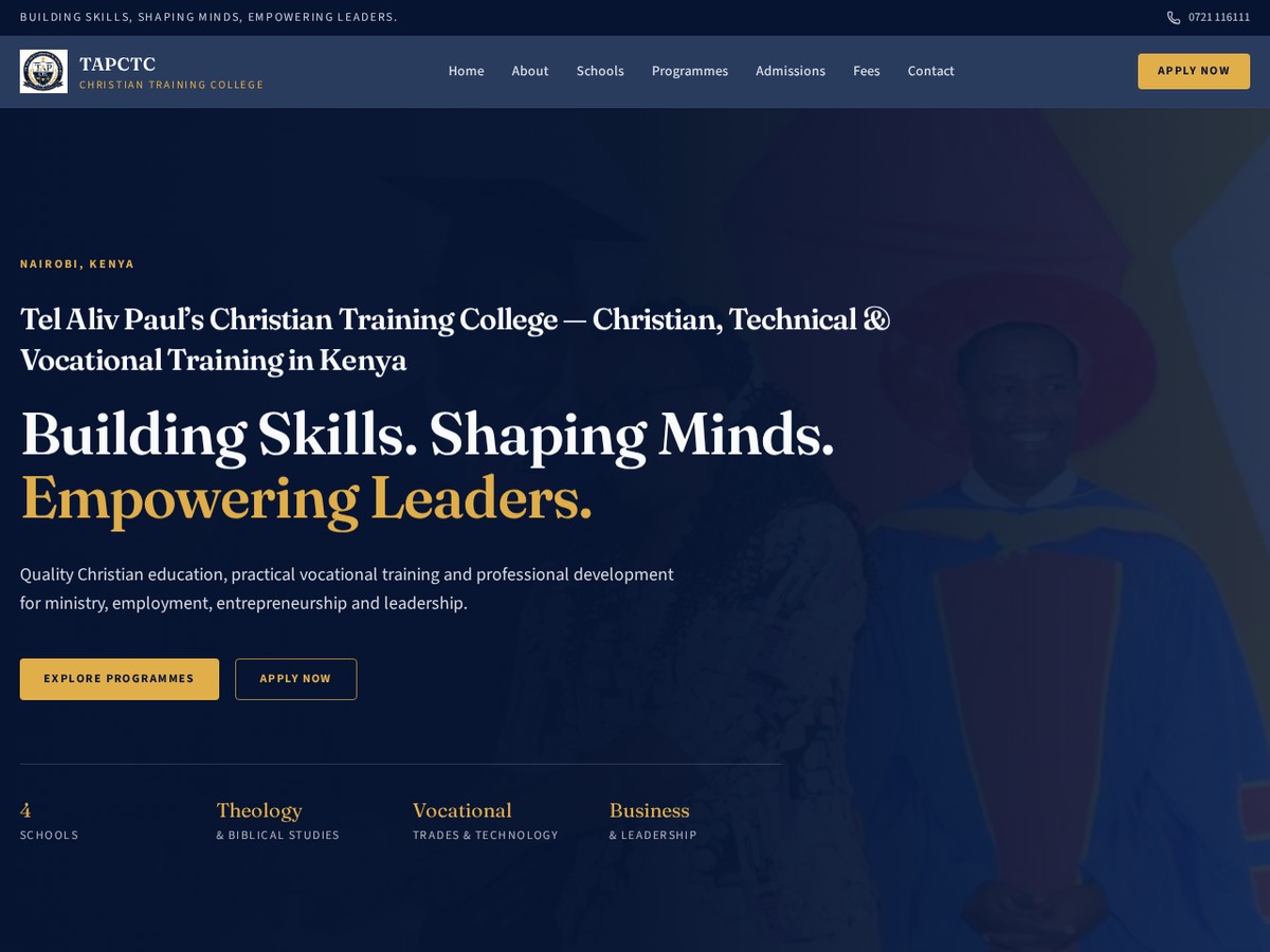 TAPCTC — website design preview